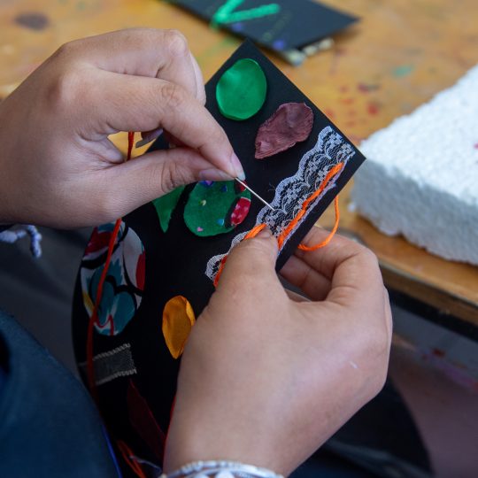 Utilización de aguja.